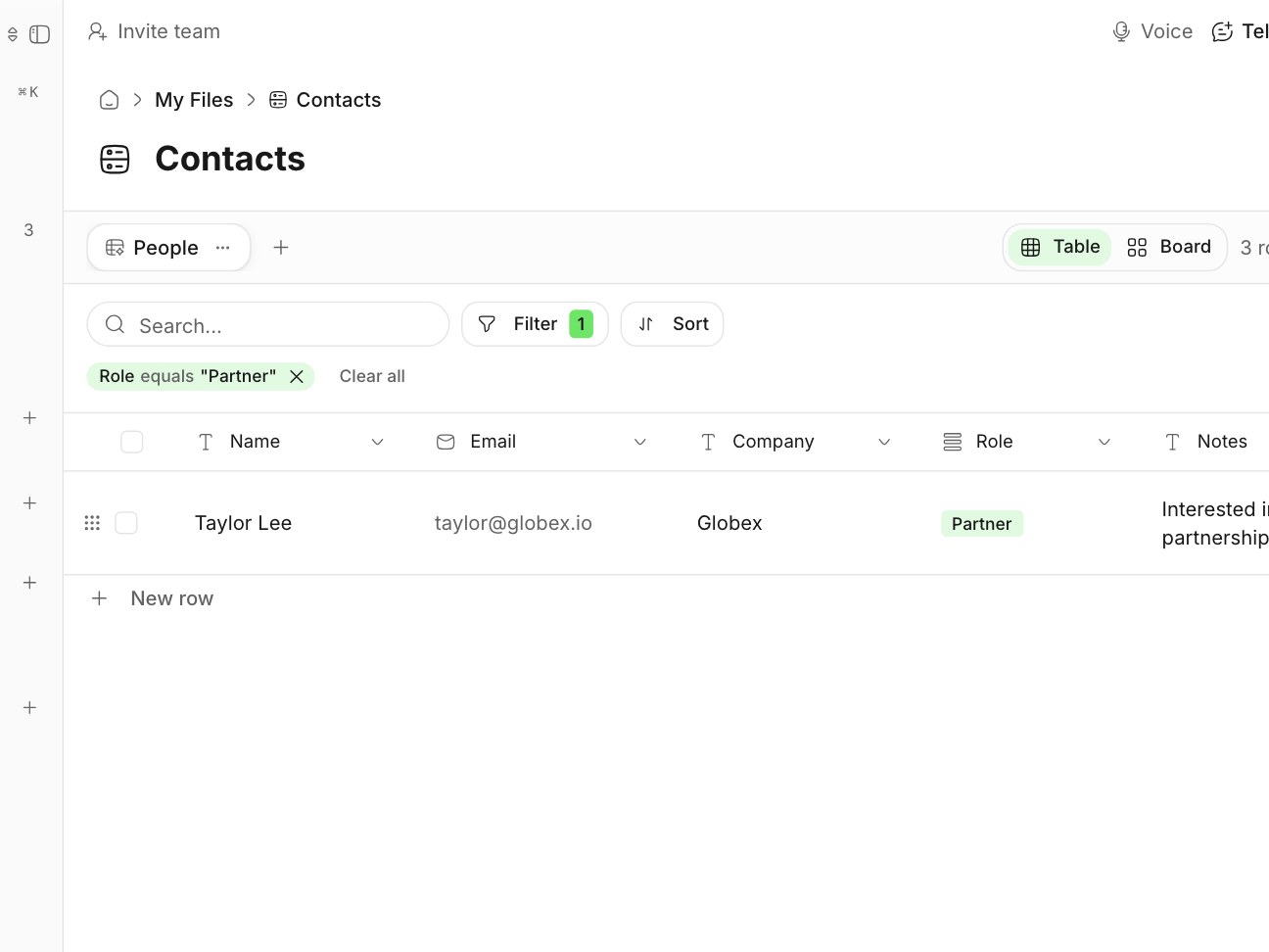 Filter, sort, and group — Wyatt