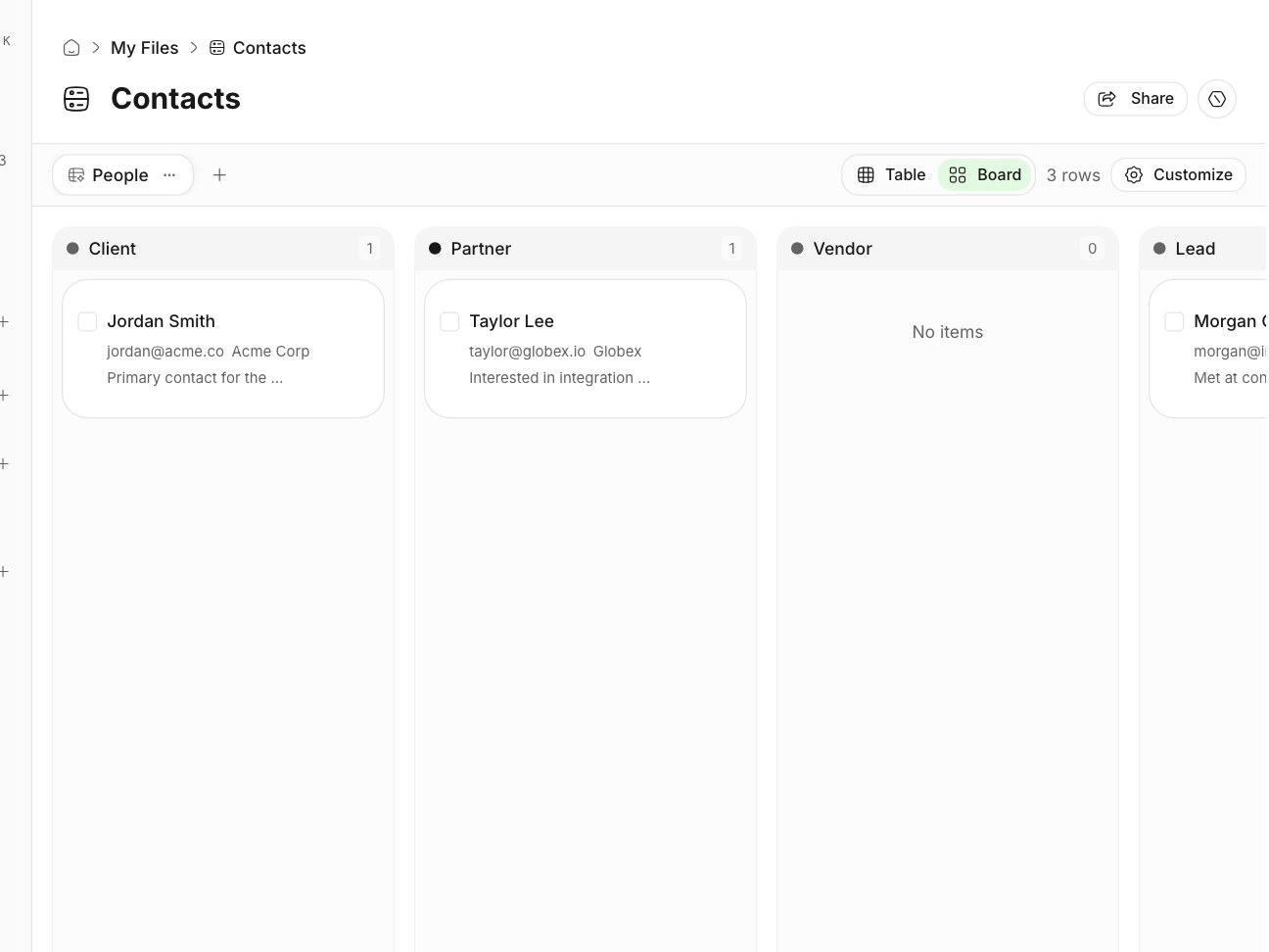 One dataset, many views — Wyatt